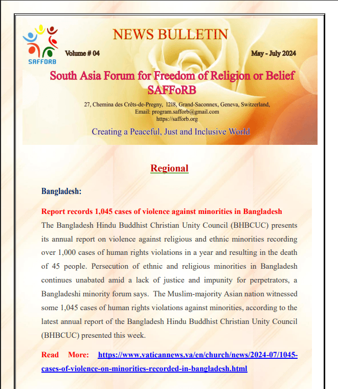 SAFFoRB Newsletter - Volume#4
