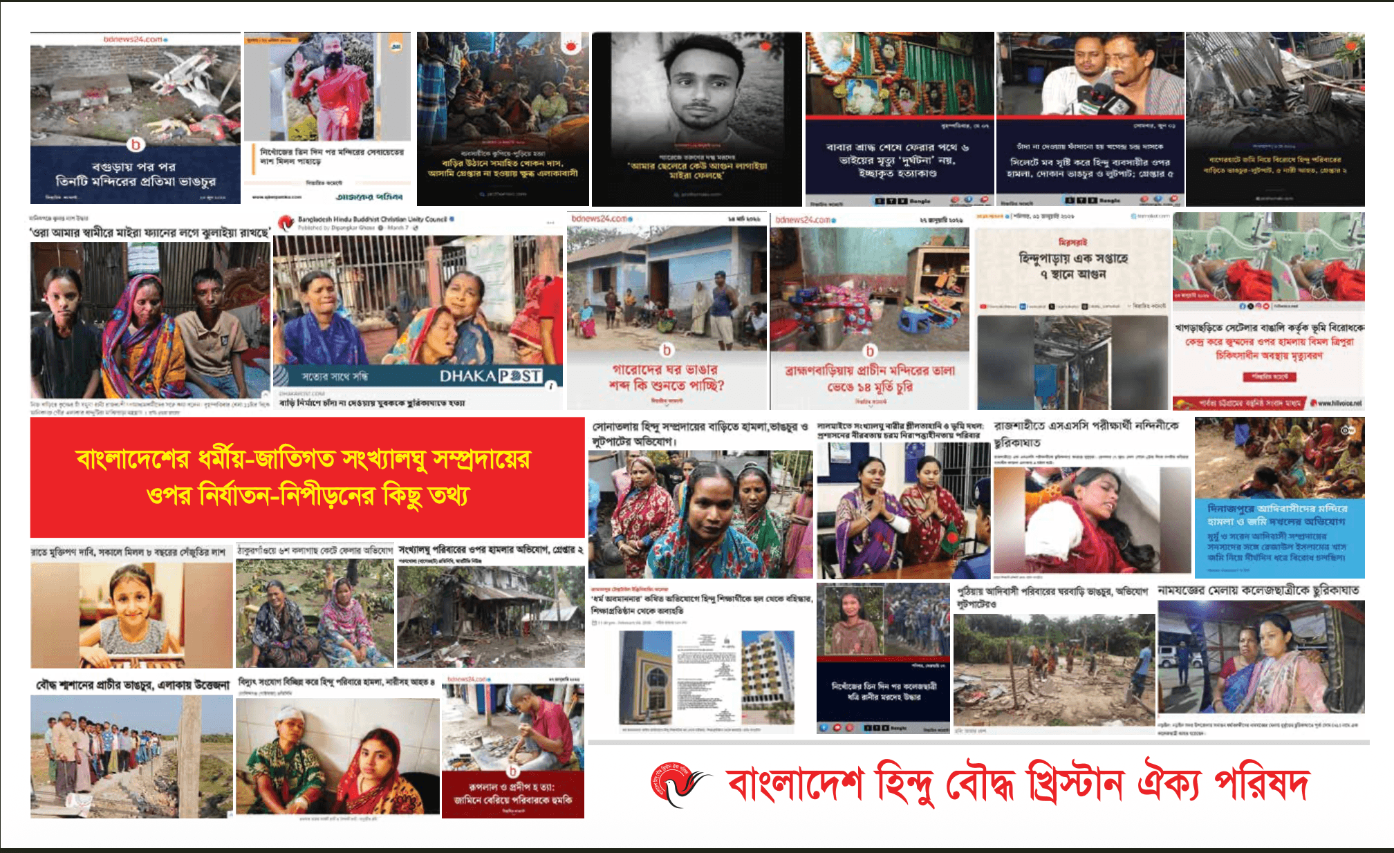 বাংলাদেশের ধর্মীয় ও জাতিগত সংখ্যালঘুদের উপর নির্যাতন ও নিপীড়ন বিষয়ক প্রতিবেদন